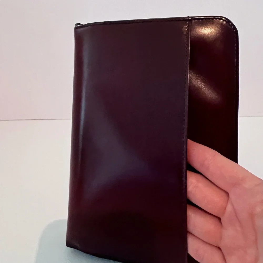 Mundex Portfolio Day Planner Wallet Cards Organizer Binder Top Grain Leather
